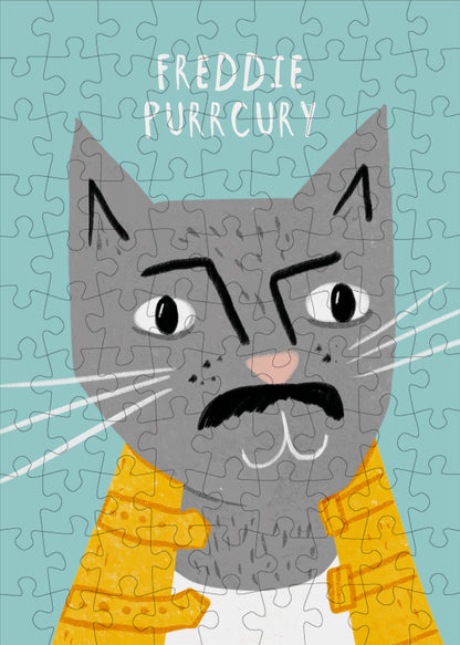 Freddie Purrcury - 99 Piece Mini Jigsaw Puzzle